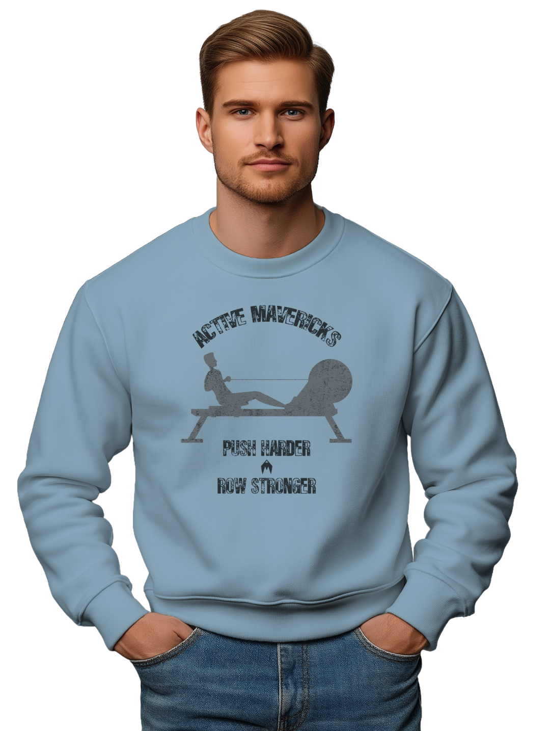 Men's PUSH HARDER, ROW STRONGER Sweatshirt