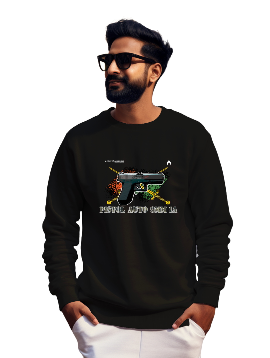 Men's PISTOL AUTO 9MM 1A Sweatshirt
