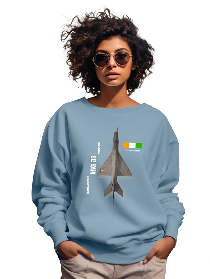 Women's  MIG 21 Fighter Jet sweatshirt