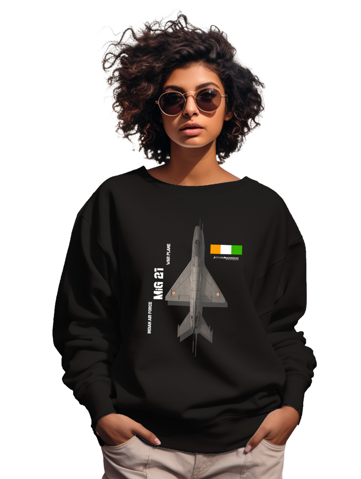 Women's  MIG 21 Fighter Jet sweatshirt