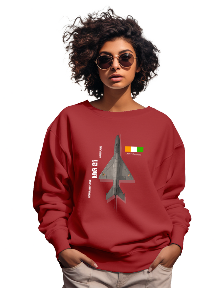 Women's  MIG 21 Fighter Jet sweatshirt