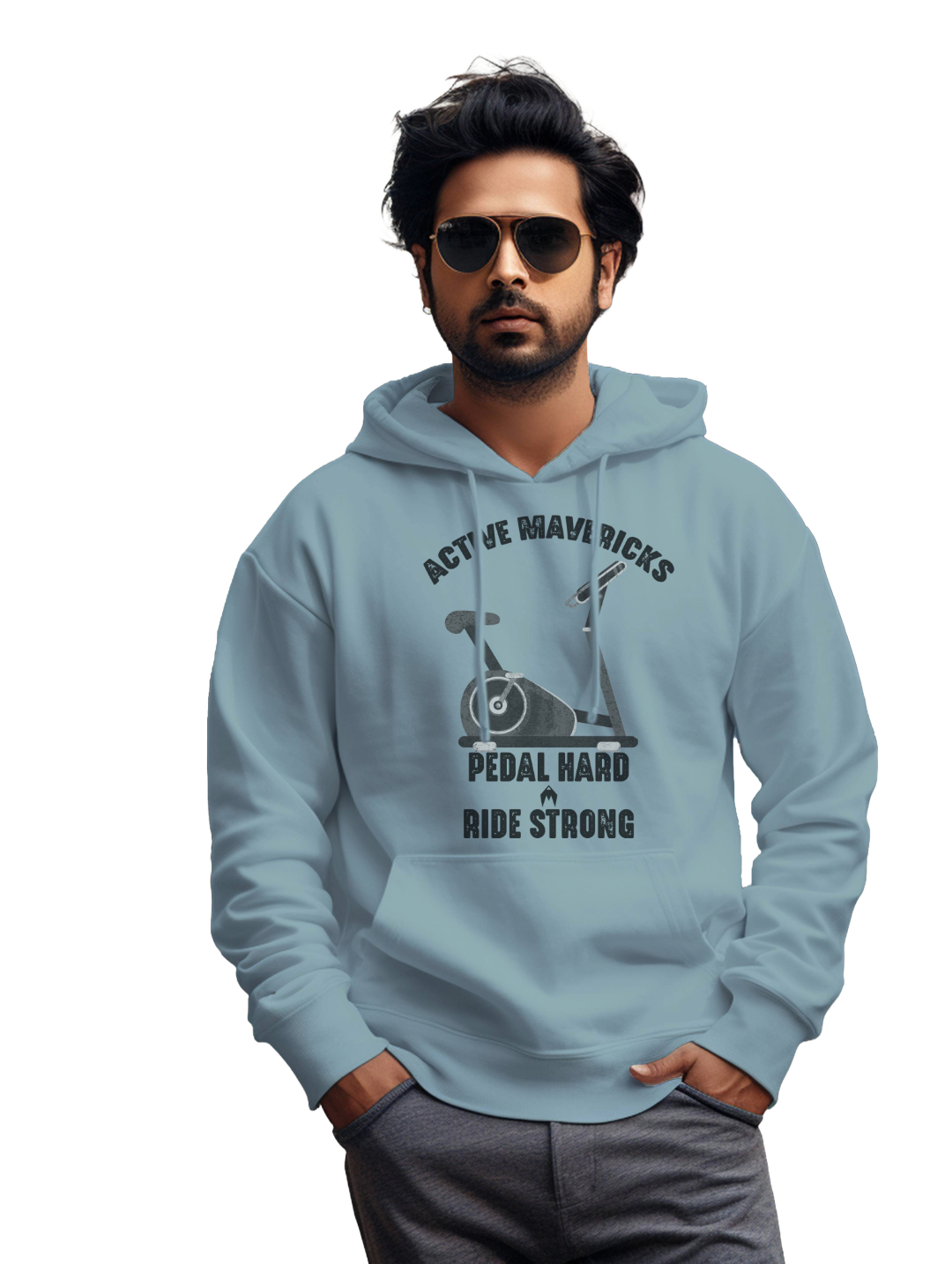 Men's PEDAL HARD, RIDE STRONG HOODIES