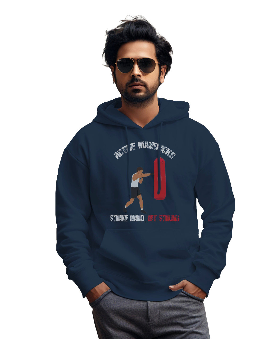 Men's PUSH HARDER, ROW STRONGER HODDIES