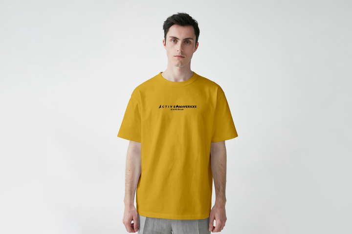 Gujarat Mavericks Unisex Golden Yellow Oversized Tee 240 GSM