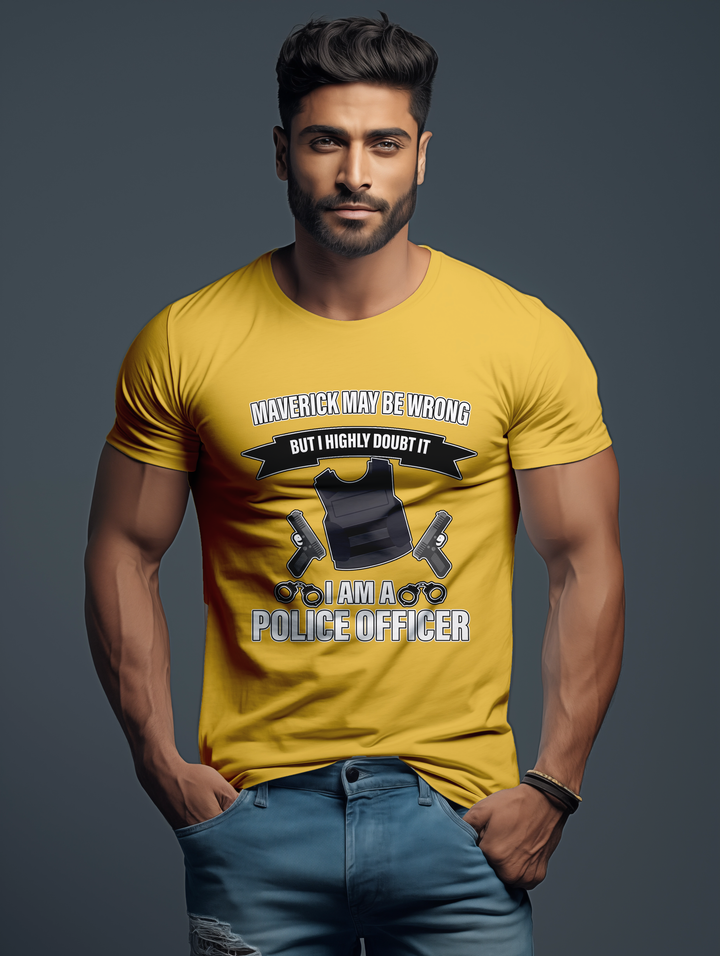 Men Maverick is a Police Officer tee