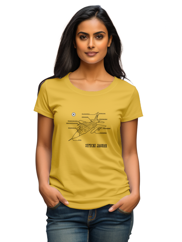 Women's Elegance in Flight with the SEPECAT Jaguar T-shirt