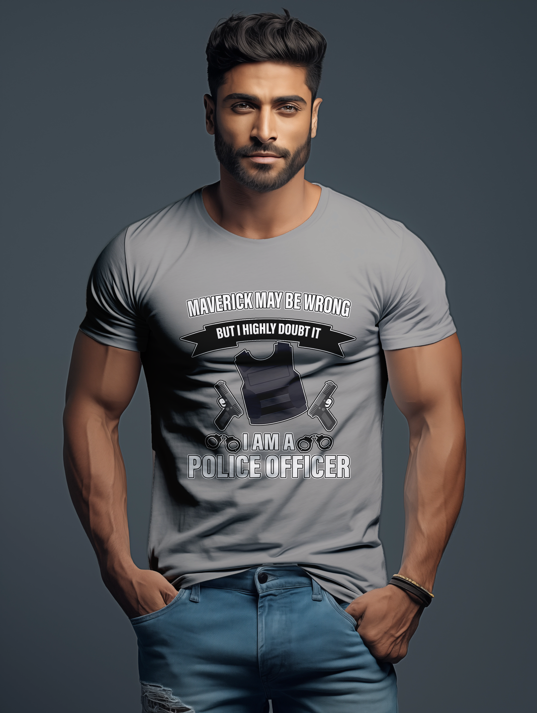 Men Maverick is a Police Officer tee