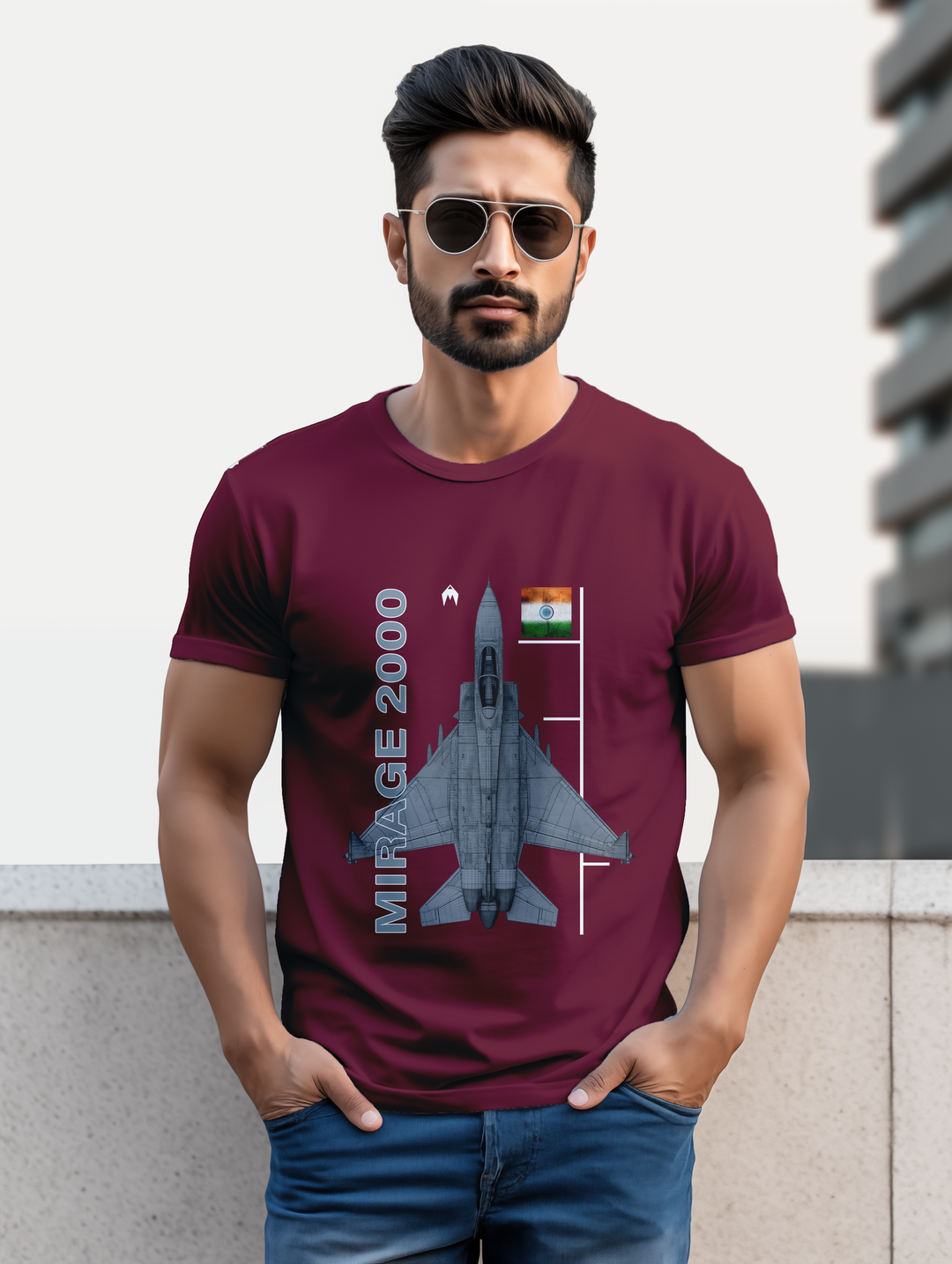 Men's maroon Mirage 2000C Fighter jet