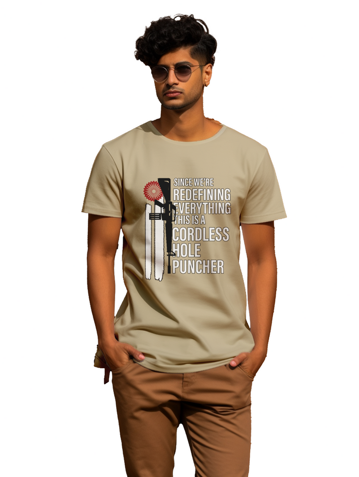 mens Cordless hole Puncher T-shirt
