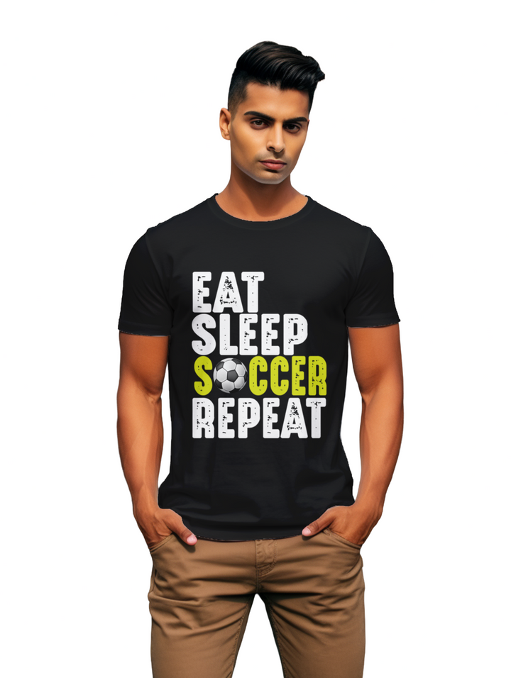 men's Eat Sleep Soccer Repeat