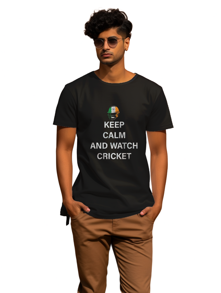 Men's Keep calm and watch cricket T-shirt