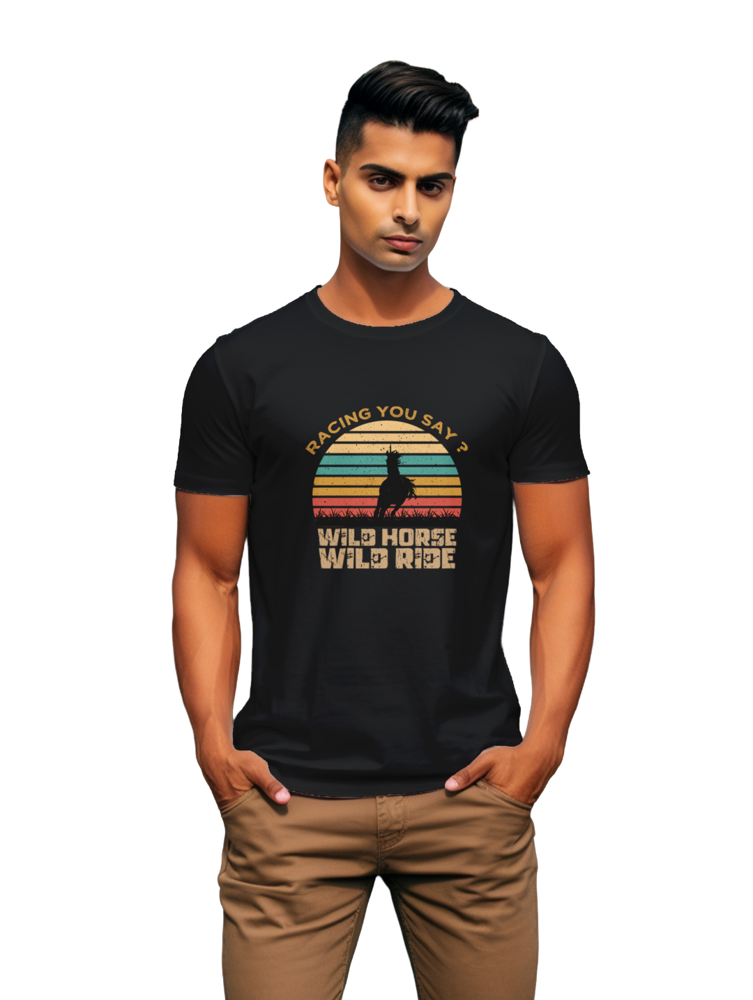 Men's Racing Wild Horse Ride Inspired T-Shirt