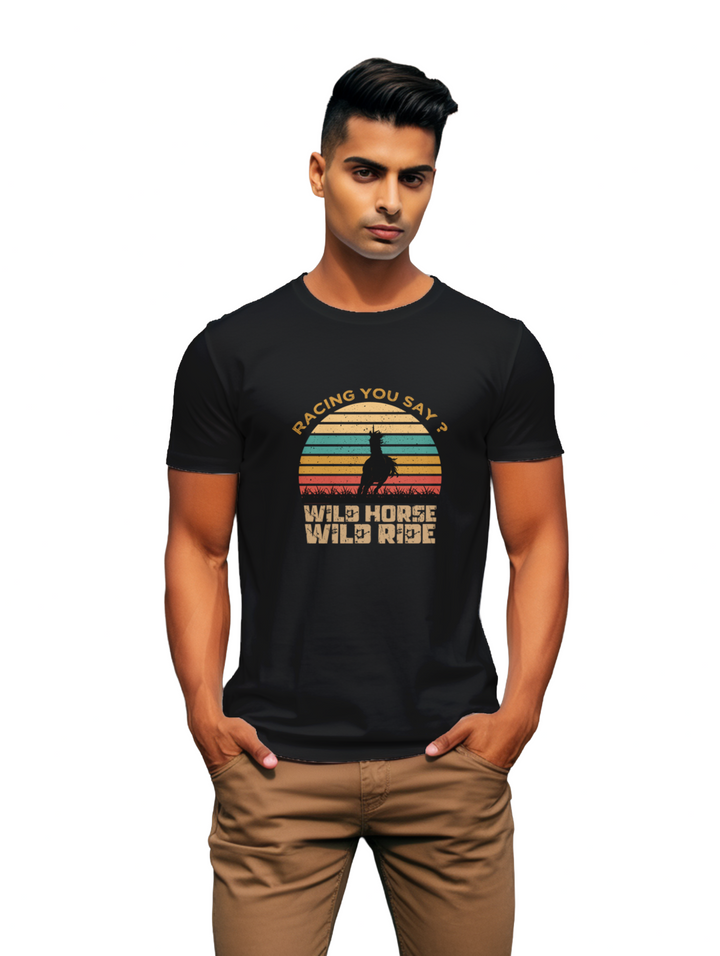 Men's Racing Wild Horse Ride Inspired T-Shirt
