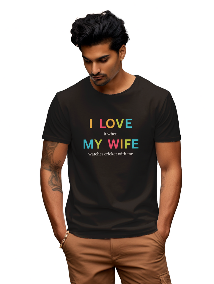Men's love my wife T-shirt