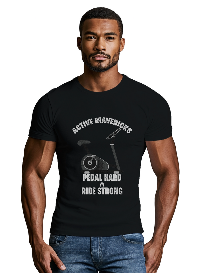 Mens PEDAL HARD, RIDE STRONG T-Shirt