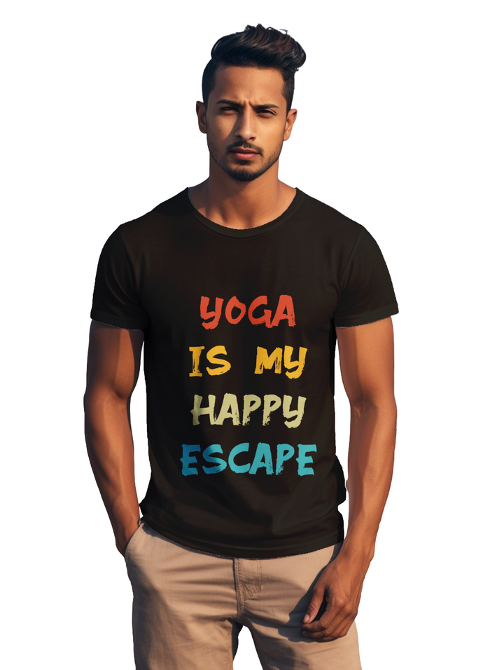 Men's  Yoga is my happy escape t-shirt