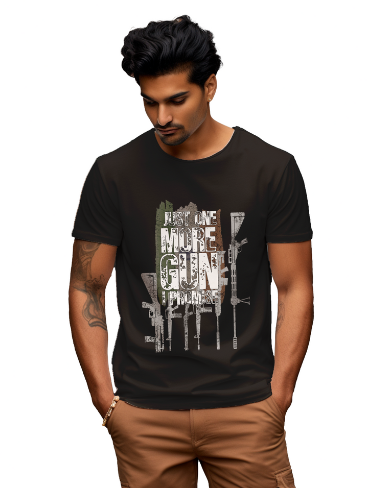 Mens Just one more gun I promise t-shirt