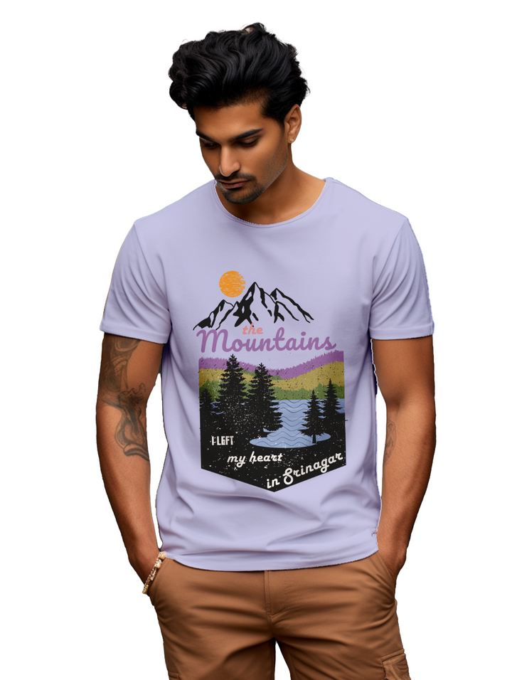 Mens  Left my heart in Srinagar T-Shirt