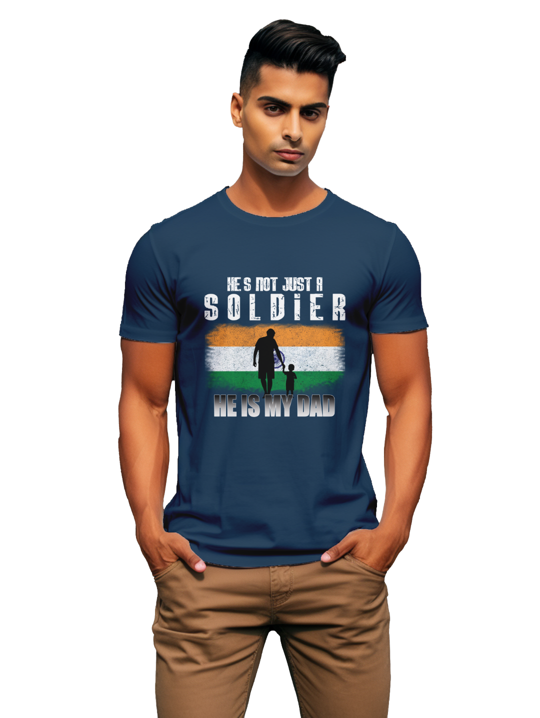 Mens He's not just a soldier he is my dad t-shirt