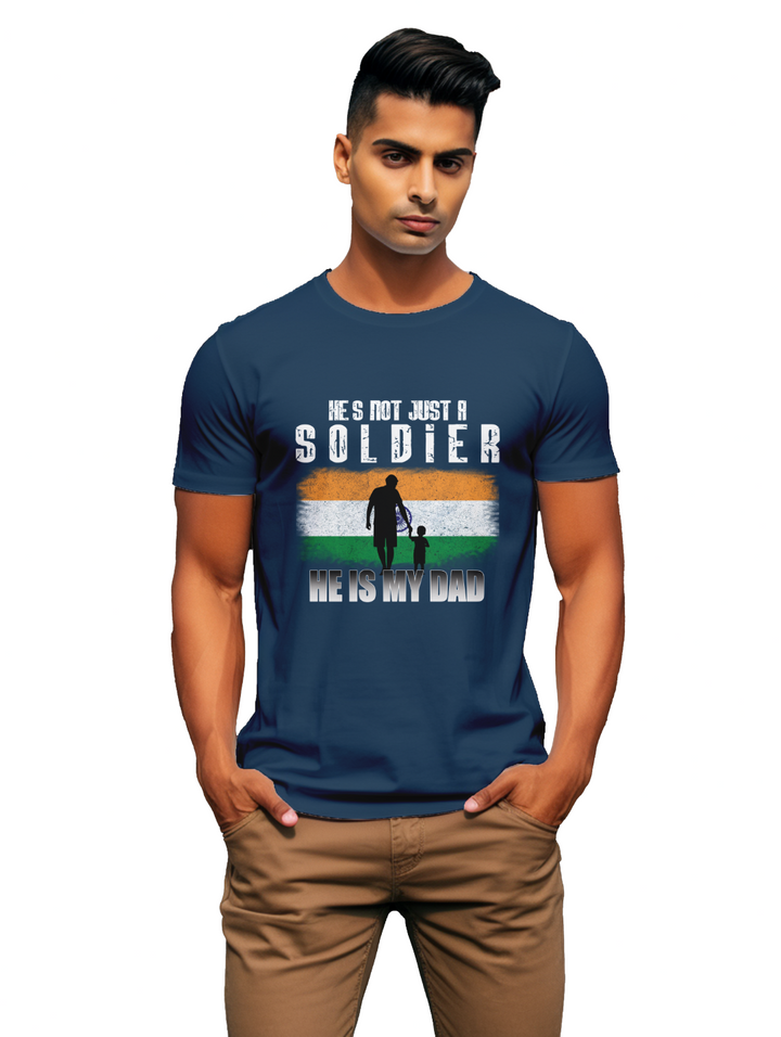 Mens He's not just a soldier he is my dad t-shirt