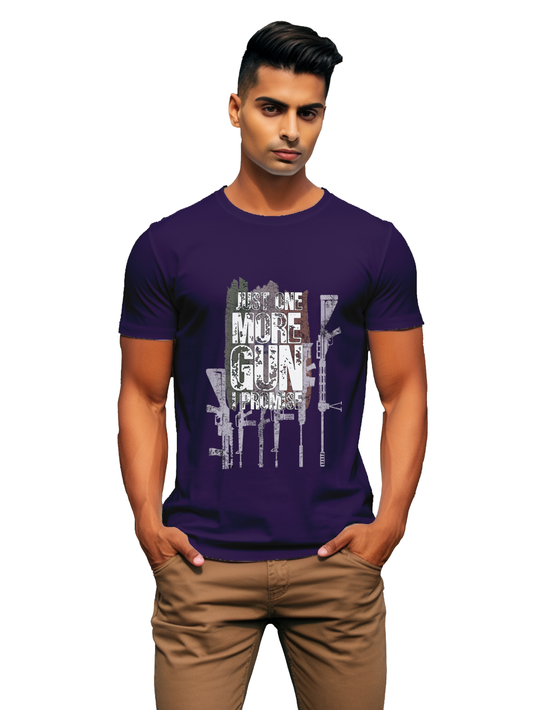Mens Just one more gun I promise t-shirt