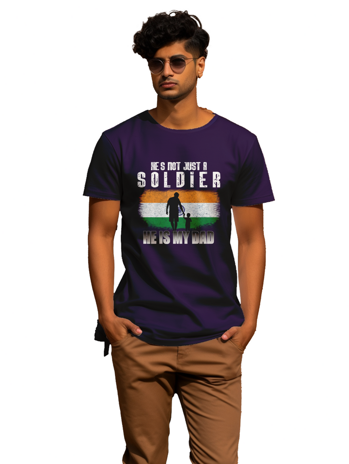 Mens He's not just a soldier he is my dad t-shirt