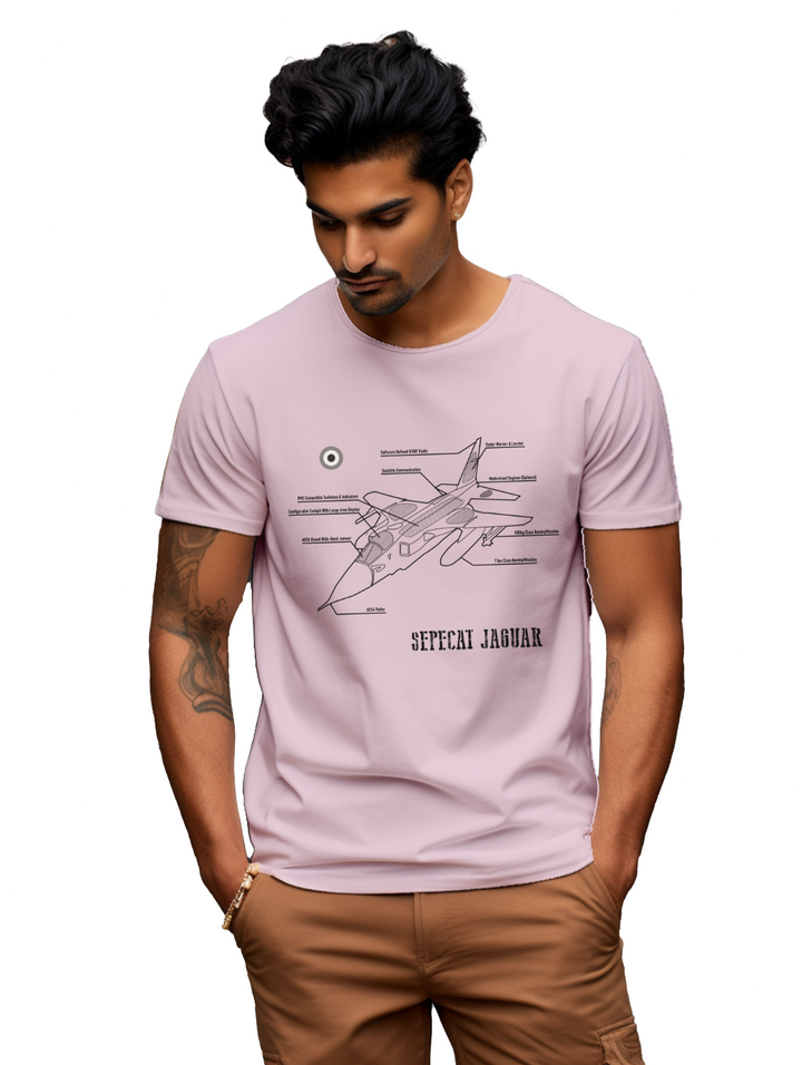 Men's Elegance in Flight with the SEPECAT Jaguar t-shirt
