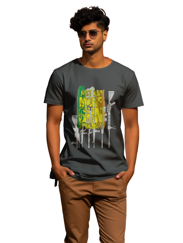 Mens Just one more gun I promise t-shirt