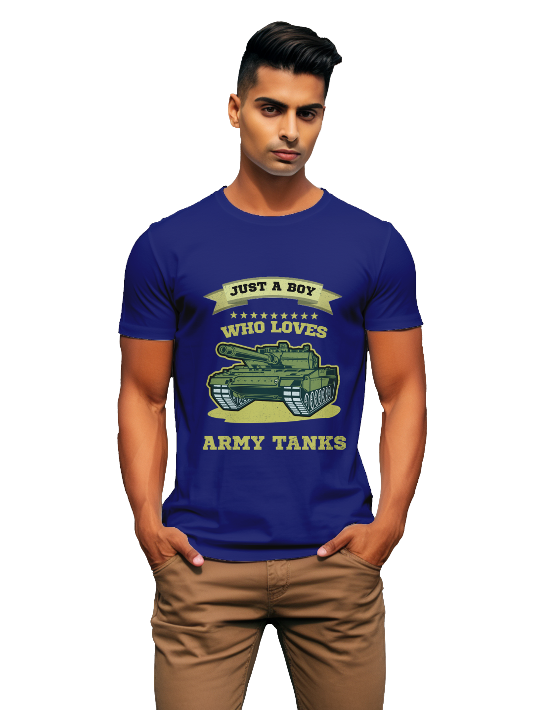 mens Just a boy who loves Army Tanks t-shirt