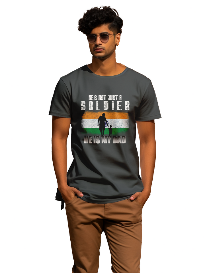 Mens He's not just a soldier he is my dad t-shirt