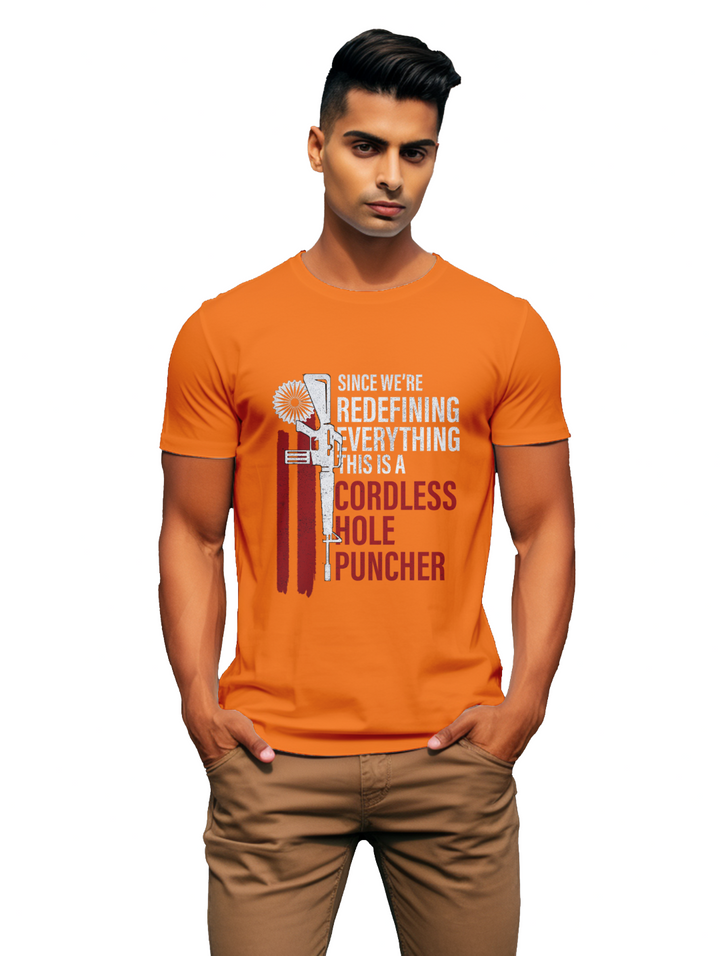 mens Cordless hole Puncher T-shirt