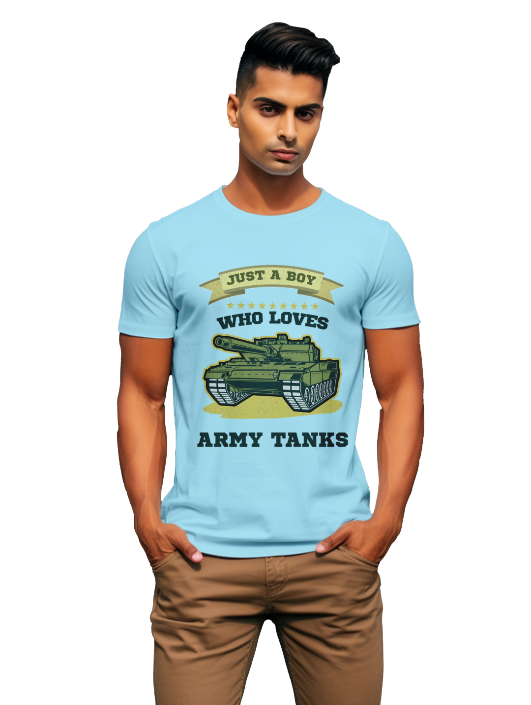 mens Just a boy who loves Army Tanks t-shirt