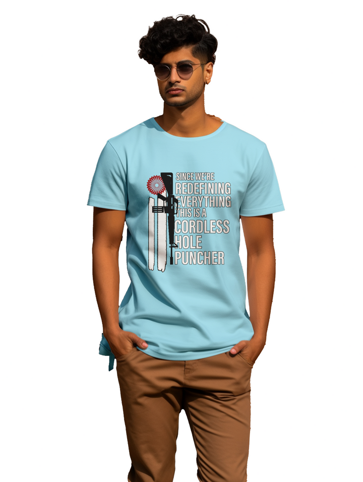 mens Cordless hole Puncher T-shirt