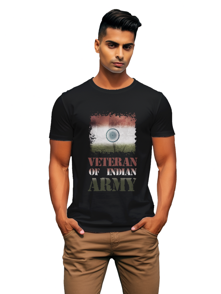 mens Veteran of Indian Army t-shirt