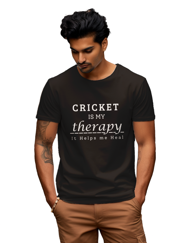 Men's Cricket is my Theraphy T-shirt