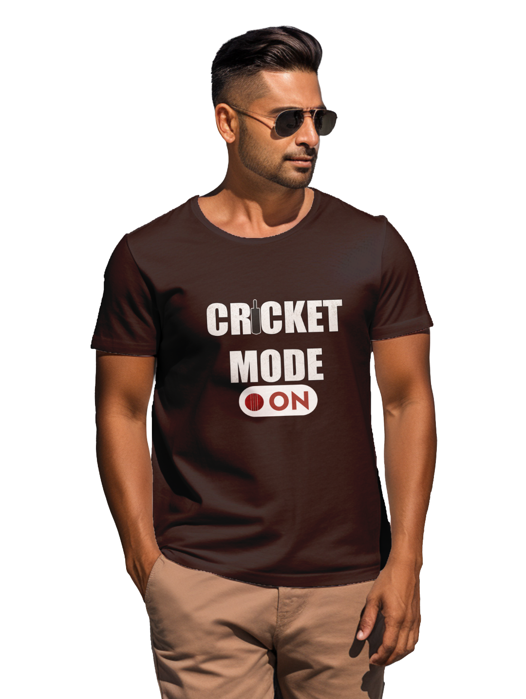 Mens Cricket Mode On T-shirt