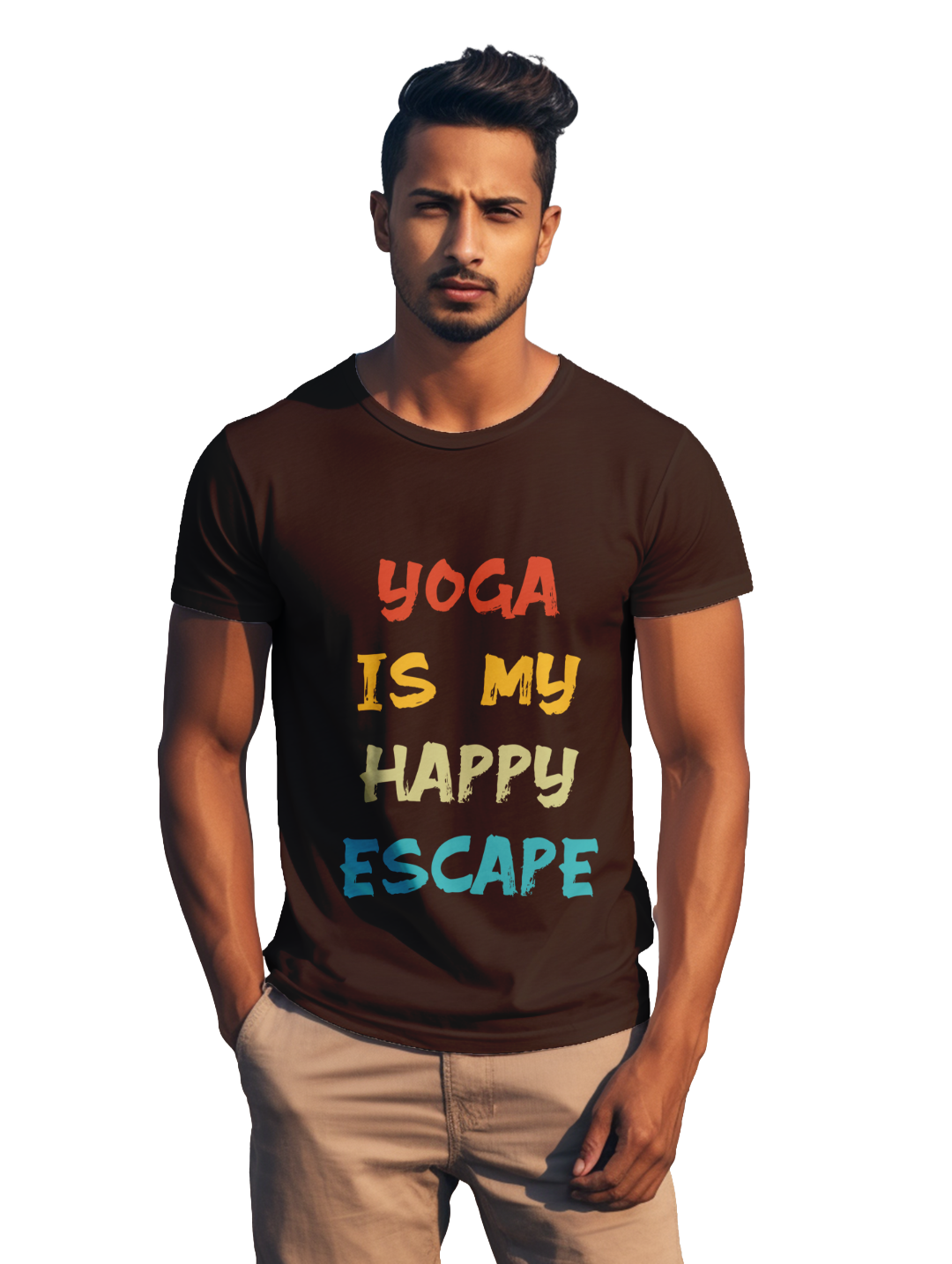 Men's  Yoga is my happy escape t-shirt