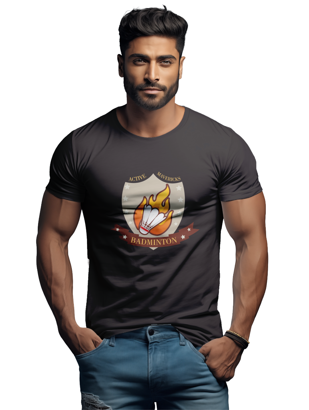 Men's ACTIVE MAVERICKS BADMINTON T-Shirt