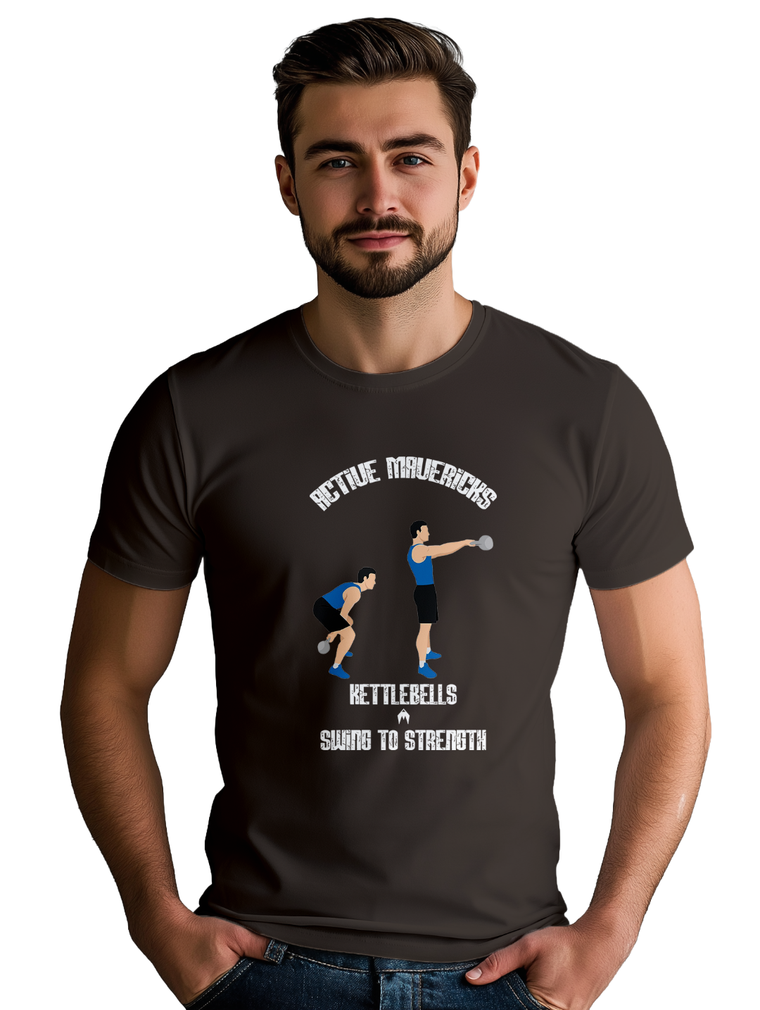 Mens kettlebells swing T-Shirt