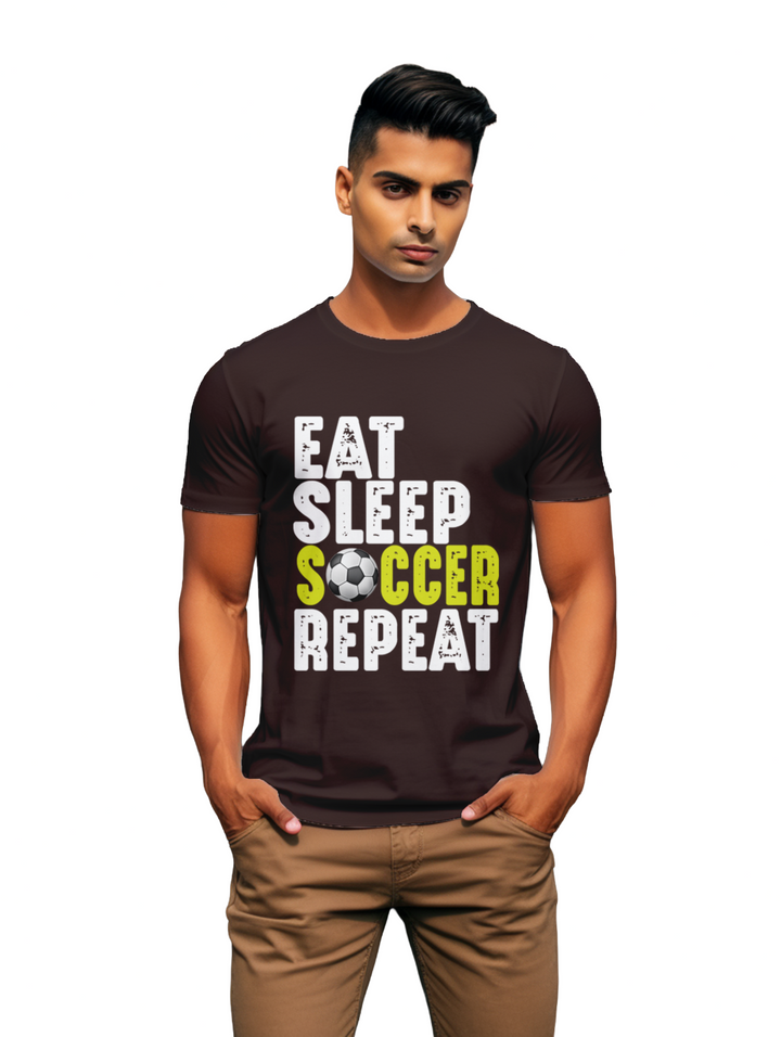men's Eat Sleep Soccer Repeat