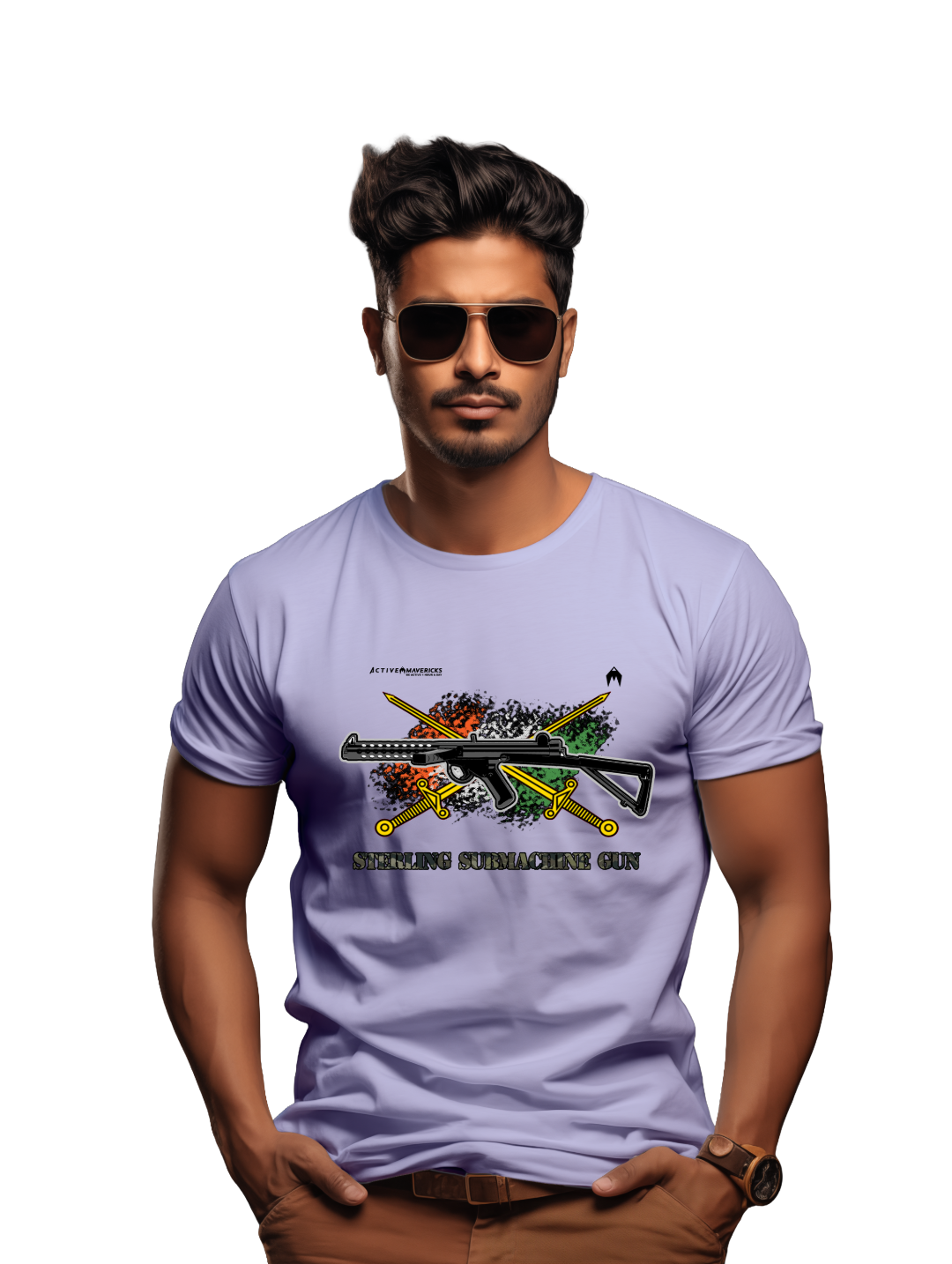 Men's STERLING SUBMACHINE GUN T-Shirt
