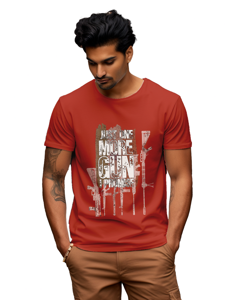 Mens Just one more gun I promise t-shirt