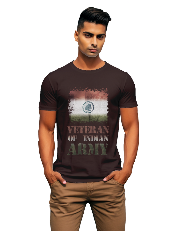 mens Veteran of Indian Army t-shirt