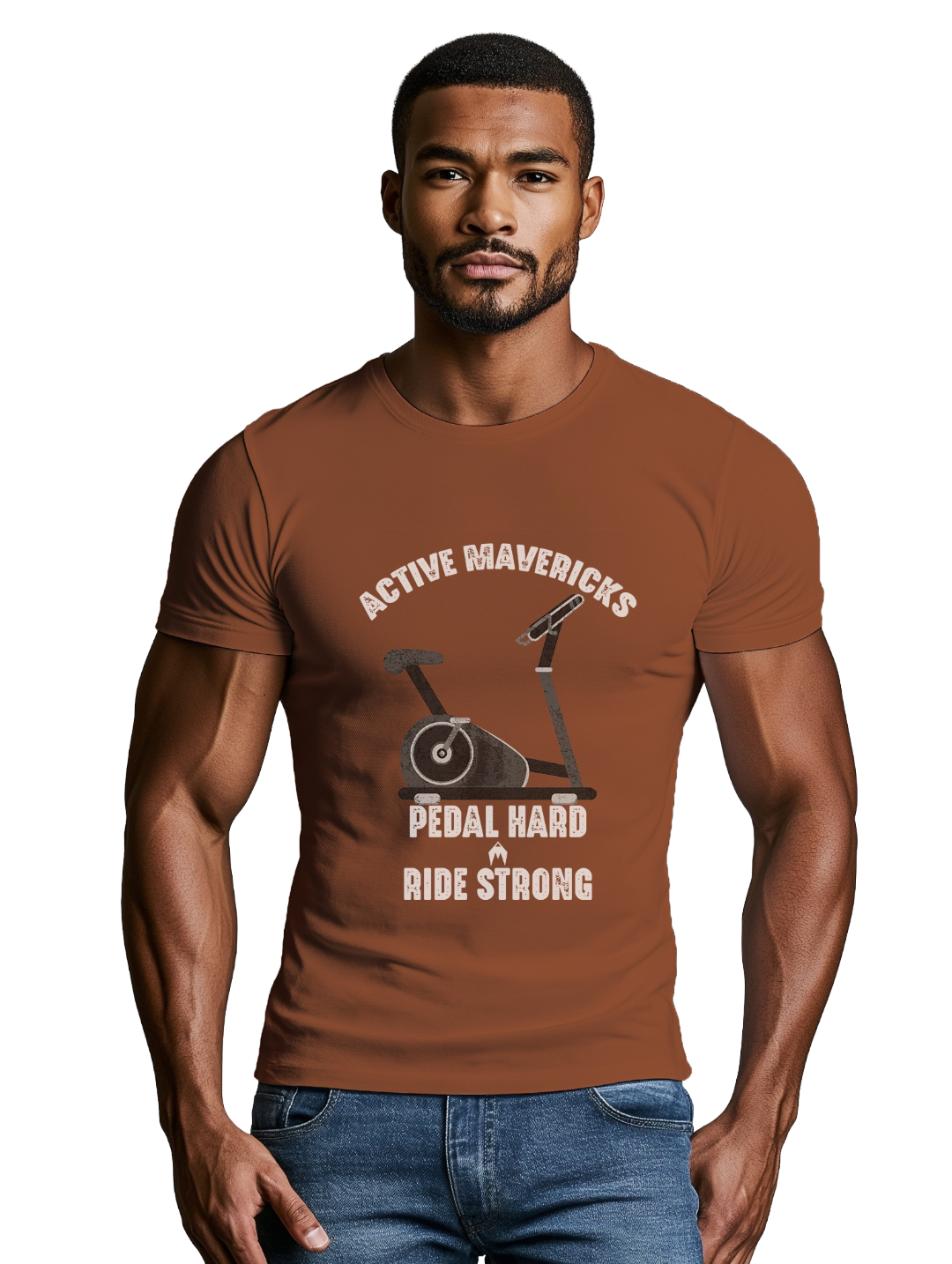 Mens PEDAL HARD, RIDE STRONG T-Shirt