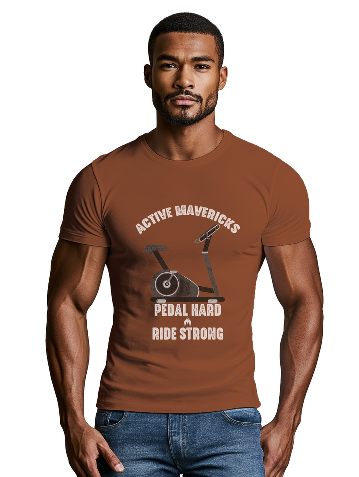 Mens PEDAL HARD, RIDE STRONG T-Shirt