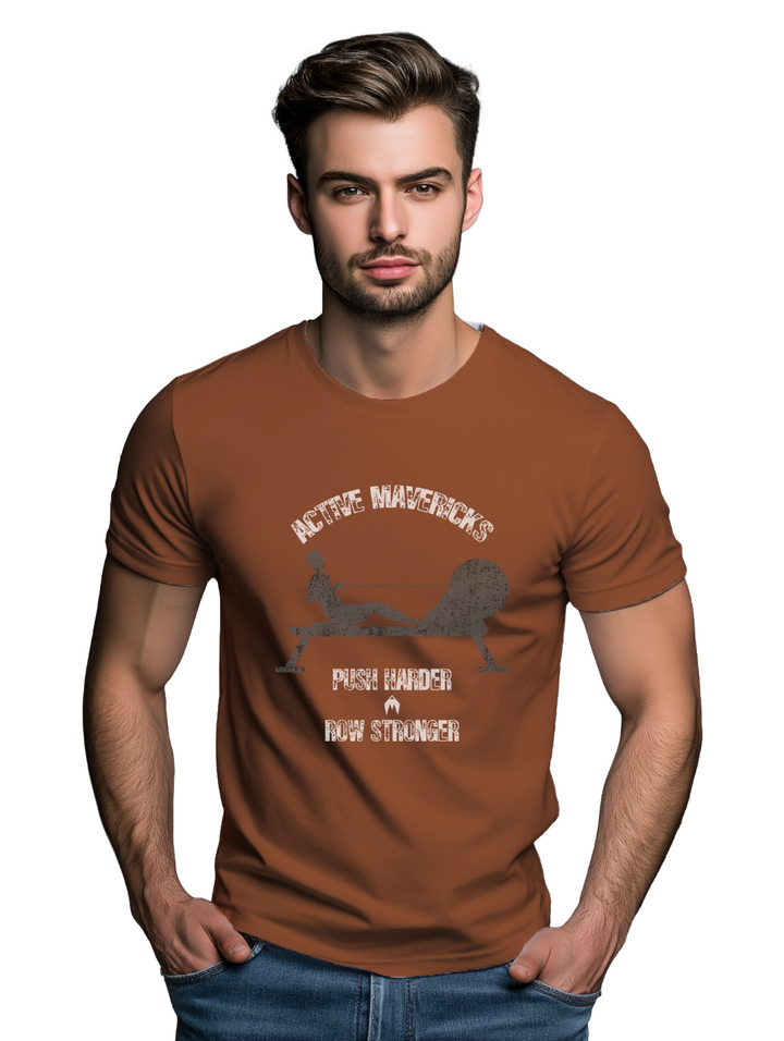 Mens PUSH HARDER, ROW STRONGER T-Shirt