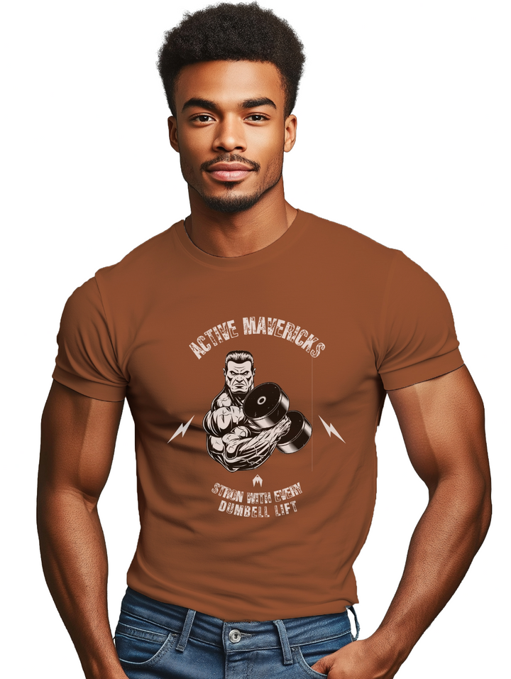 Mens dumbell lift T-Shirt