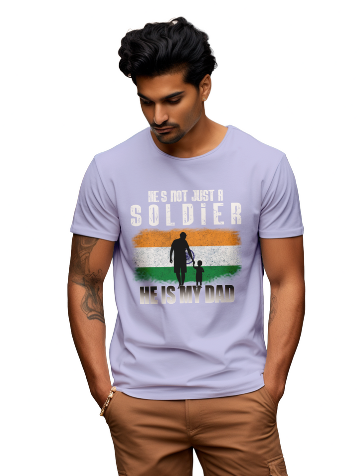 Mens He's not just a soldier he is my dad t-shirt