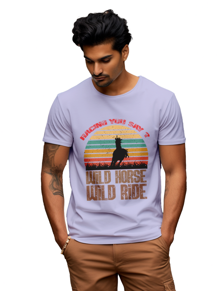Men's Racing Wild Horse Ride Inspired T-Shirt