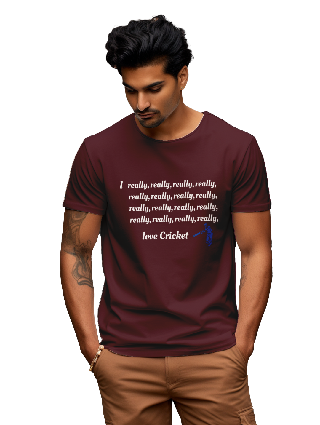 Men's really love cricket T-shirt